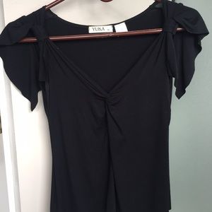 Boutique black rayon top